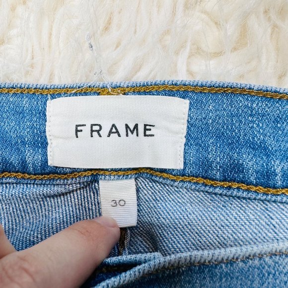 Frame Jeans Womens 30 Le Garcon Denim Boyfriend Medium Blue Pockets Pant - Picture 4 of 15